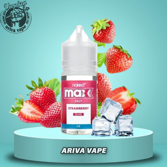 سالت نیکد توت فرنگی یخ،NAKED STRAWBERRY ICE SALT، توت فرنگی یخ، کوبا بلند نیکد، نیکد توت فرنگی یخ، strawberry ice, cuban