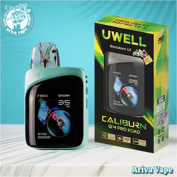  • ویپ شارژی یوول کالیبرن جی4 پرو کوکو با حالت سفارشی‌سازی طعم و توان خروجی تا 35 وات ویژه کاربران حرفه‌ای 