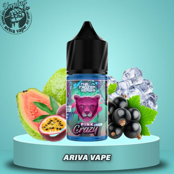 طعم : پینک کریزی فروزن (گواوا، پشن فروت، تمشک سیاه ) PINK CRAZY FROZEN (Guava, Passionfruit, Blackcurrant )
