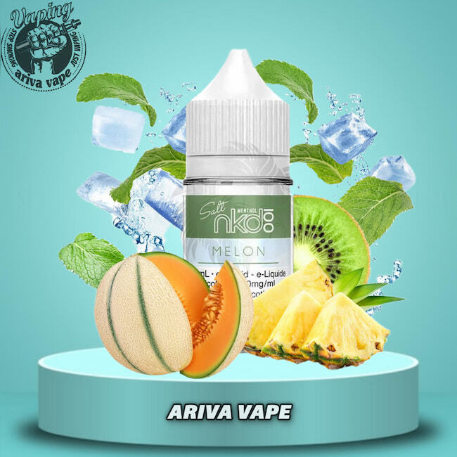 سالت نیکد ملون نعنا،NAKED MENTHOL MELON SALT، ملون نعنا، کوبا بلند نیکد، نیکد ملون نعنا، menthol melon, cubanblend