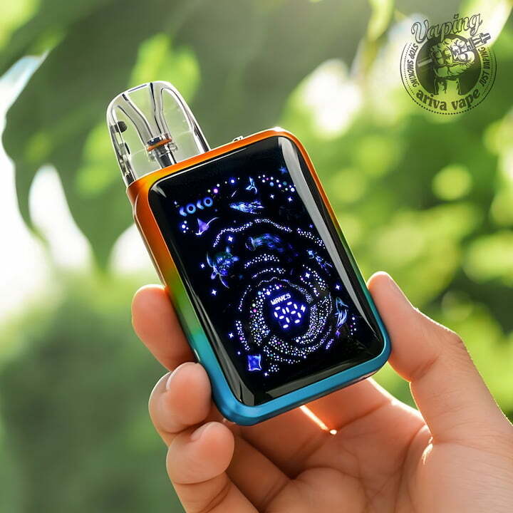  نمایشگر انیمیشنی Starlit Ocean Display در پادماد یوول کالیبرن جی ۵ کوکو UWELL CALIBURN G5 KOKO هنگام ویپینگ 