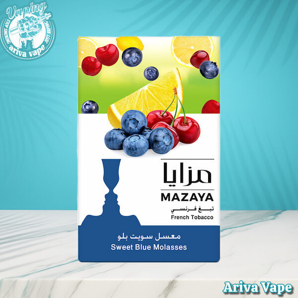  تنباکو مزایا سوییت بلو، تنباکو سوییت بلو مزایا، خرید تنباکو مزایا، MAZAYA SWEET BLUE MOLASSES 