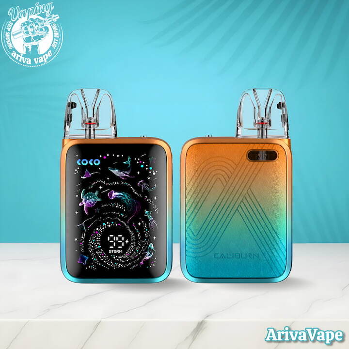  نمای نزدیک بدنه چرمی پادماد یوول کالیبرن جی ۵ کوکو UWELL CALIBURN G5 KOKO با کیفیت ساخت پریمیوم و طراحی مدرن 