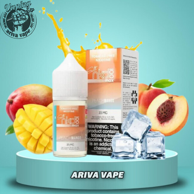 سالت نیکد هلو انبه یخ،NAKED PEACH MANGO ICE SALT، هلو انبه یخ، کوبا بلند نیکد، نیکد هلو انبه یخ، peach mango ice, cubanb