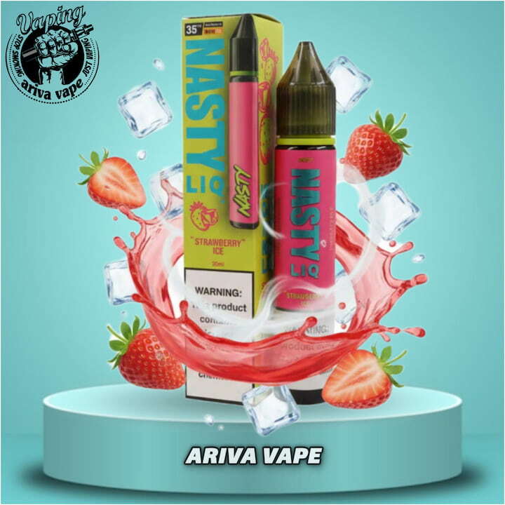 سالت نستی توت فرنگی یخ، NASTYLIQ STRAWBERRY ICE SALTNIC، نستی، سالت جدید نستی، سالت نستی جدید، نستی توت فرنگی یخ