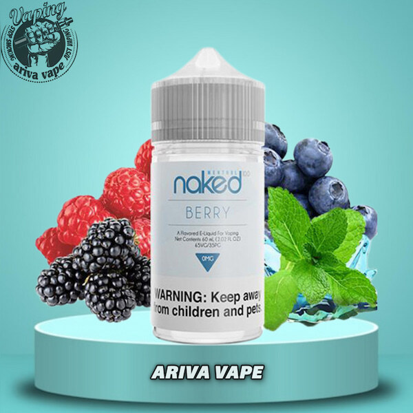 سالت نیکد بلوبری نعنا،NAKED MENTHOL BERRY SALT، بلوبری نعنا، کوبا بلند نیکد، نیکد بلوبری نعنا، menthol berry, cubanblend