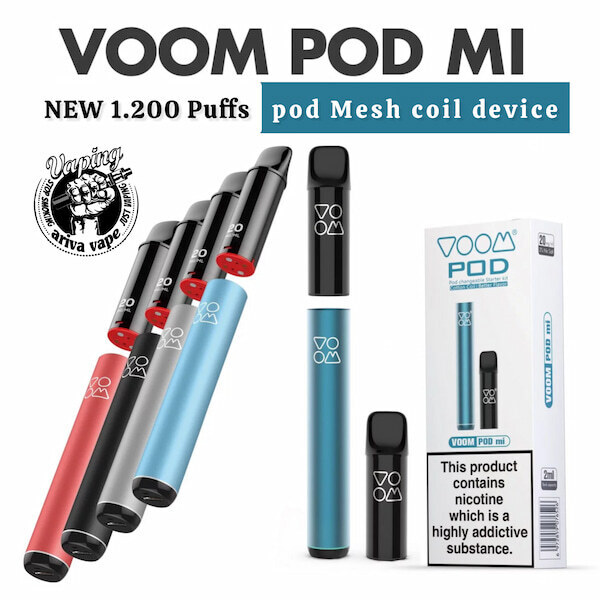  فروش ویژه پاد یکبار مصرف ووم ام آی 1200 پاف VOOM MI 1200 PUFFS DISPOSABLE POD VAPE اورجینال در سایت آریوا ویپ 