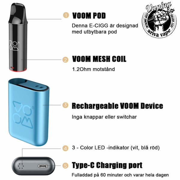  پاد یکبار مصرف ووم ام آی 1200 پاف VOOM MI 1200 PUFFS DISPOSABLE POD VAPE انتخاب عالی برای ویپینگ راحت و بی دردسر 