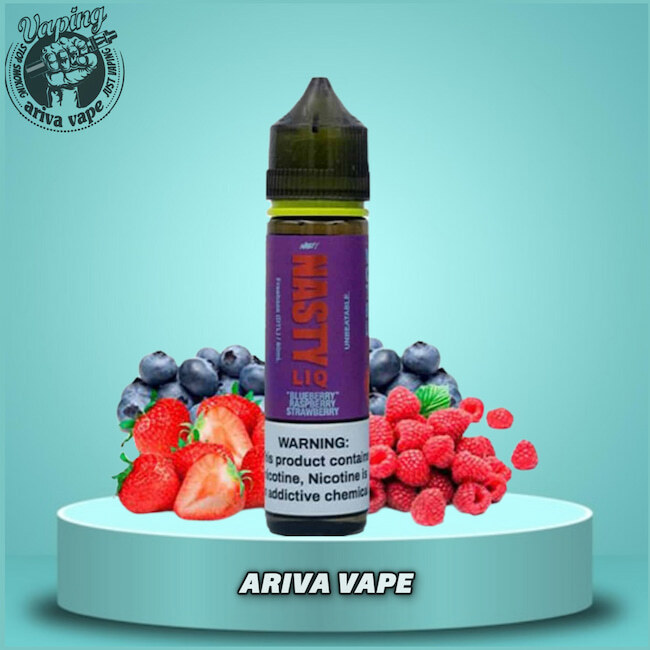  جویس بلوبری تمشک توت فرنگی نستی _ NASTY BLUEBERRY RASPBERRY STRAWBERRY JUICE نستی جویس، جویس نستی، nasty juice, nast 