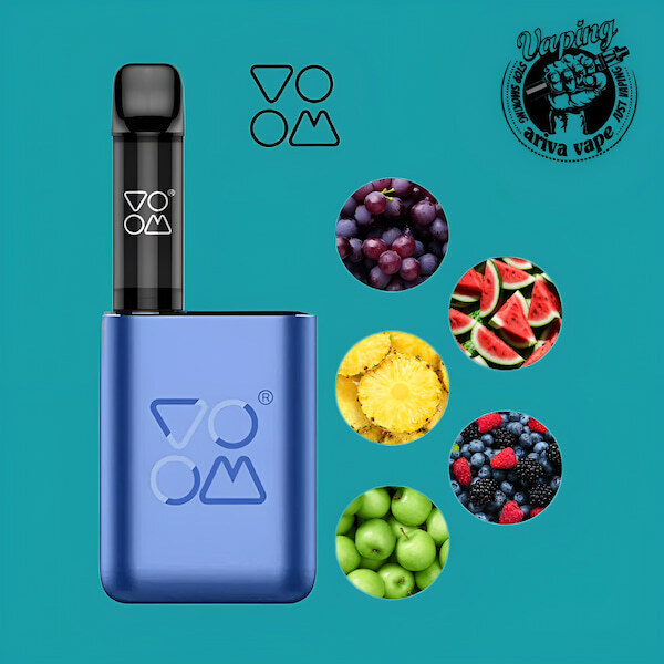  تصویر تبلیغاتی پاد یکبار مصرف ووم ام آی 1200 پاف VOOM MI 1200 PUFFS DISPOSABLE POD VAPE برای کمپین‌های آنلاین 