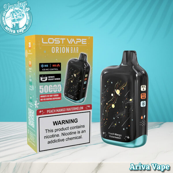  لاست ویپ اوریون بار 50000 پاف هلو انبه هندوانه، پاد اوریون بارلاست ویپ هلو انبه هندوانه، پاد هلو انبه هندوانه لاست ویپ، 