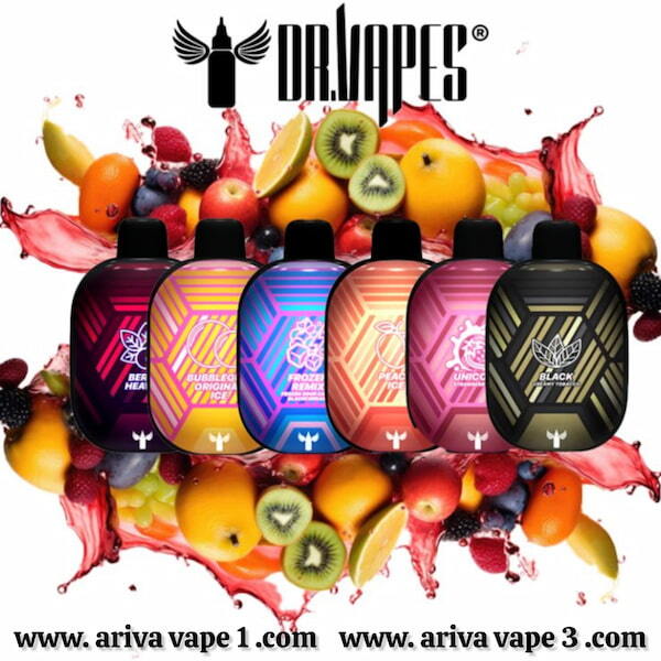  پاد یکبار مصرف دکتر ویپز 5500 پاف طعم تنباکو خامه Black Creamy Tobacco محصول برند DRVAPES مدل 5500 puffs 