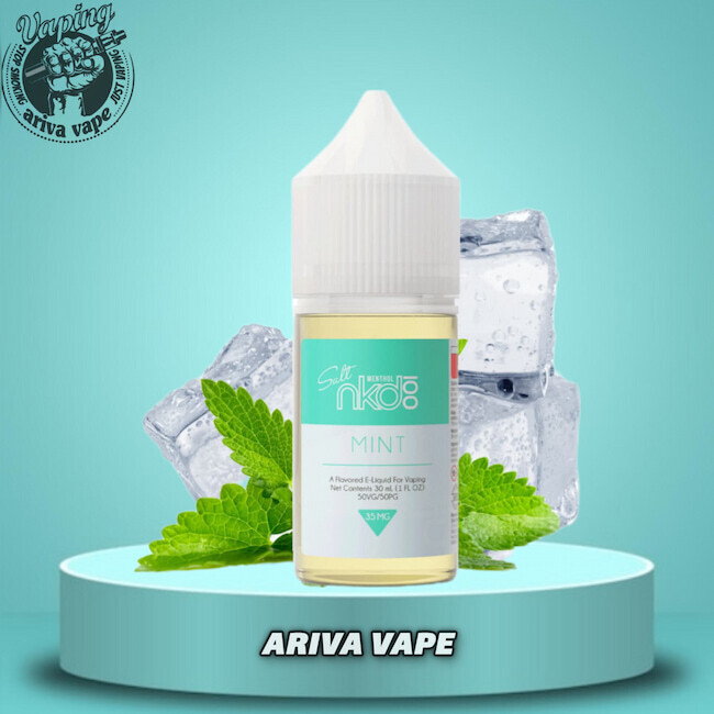 سالت نیکد نعنا یخ،NAKED MENTHOL MINT SALT، نعنا یخ، کوبا بلند نیکد، نیکد نعنا یخ، menthol mint, cubanblend